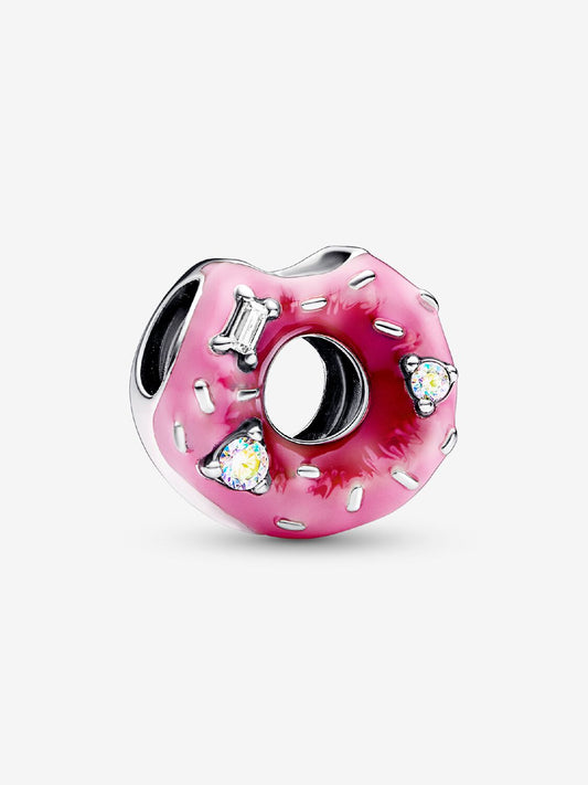 Sparkling Sprinkled Donut Charm